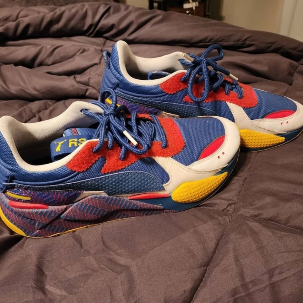 Puma Blue and Red Athletic Shoes